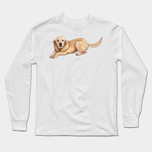 Golden Lab Lying Down Long Sleeve T-Shirt